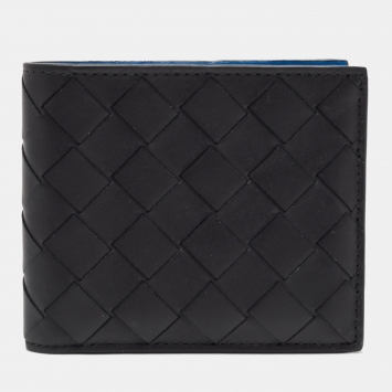 مملوكة مسبقًا Bottega Veneta Black Intrecciato Leather Bifold Wallet