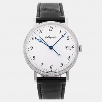 Pre Owned Breguet Classique 5178BB/29/9V6/D000 White 18K White Gold Automatic Men Wristwatch 38mm