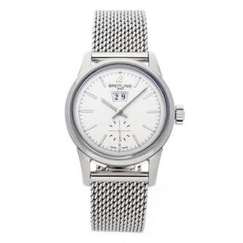 Pre Owned Breitling Silver Stainless Steel Transocean A1631012/G781 Men's Wristwatch 38 MM