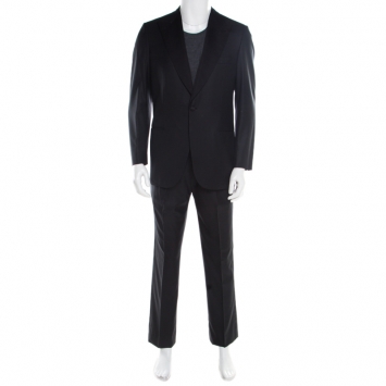 Pre Owned Brioni Black Super 160s Wool Quirinale Tuxedo Suit M