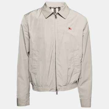 Pre Owned Burberry Brit Beige Synthetic Zip-Up Jacket M