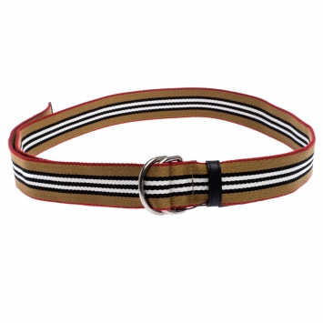 Pre Owned Burberry Multicolor Icon Stripe Canvas D-Ring Buckle Belt