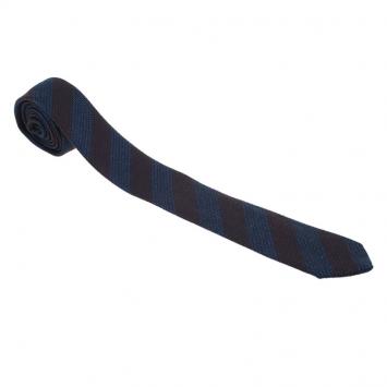Pre Owned Burberry Blue and Brown Striped Silk Tie