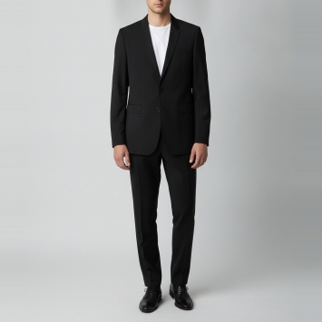 مملوكة مسبقًا Burberry Black Wool Tailored Suit L