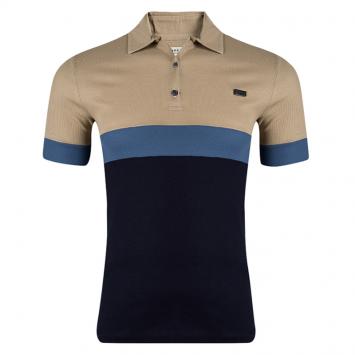 Pre Owned Burberry London Colorblock Honeycomb Knit Polo T-Shirt XS