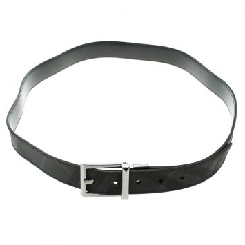 Pre Owned Burberry Beat check Vinyl Buckle Belt 110cm