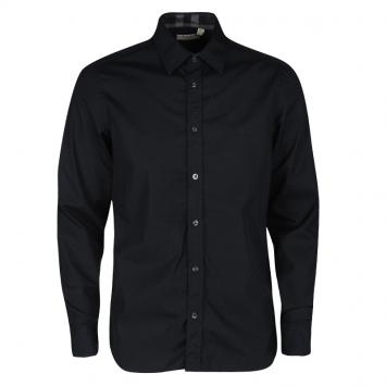 Pre Owned Burberry London Black Long Sleeve Button Front Shirt L