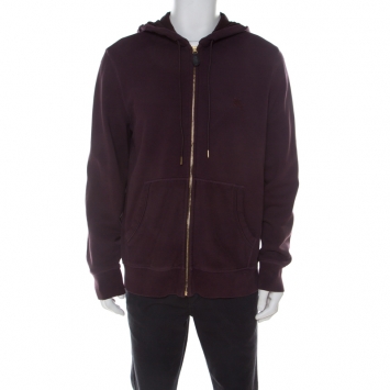 Pre Owned Burberry Brit Purple Cotton Hoodie XXL 