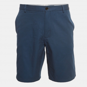 Pre Owned Burberry Blue Cotton Buttoned Chino Short XL