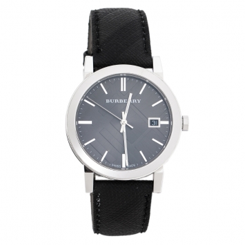 Pre Owned Burberry Grey Stainless Steel BU9030 Men's Wristwatch 38 mm