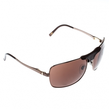 Pre Owned Bvlgari Brown 5019-Q Aviator Sunglasses