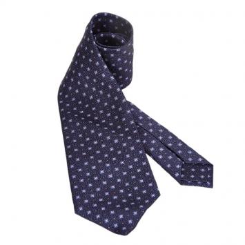 Pre Owned Bvlgari Blue Printed Silk Tie