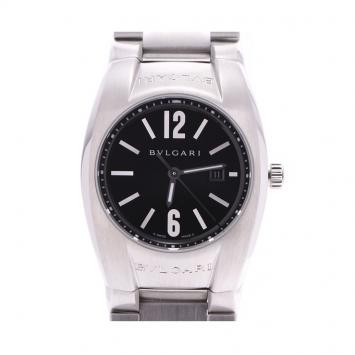 Bvlgari Black Stainless Steel Ergon EG30S Men's Wristwatch 30 MM