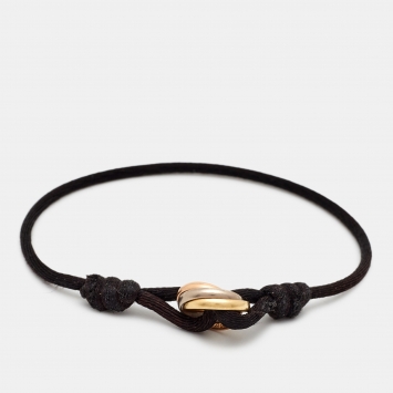 Pre Owned Cartier Trinity 18k Three Tone Gold Cord Bracelet