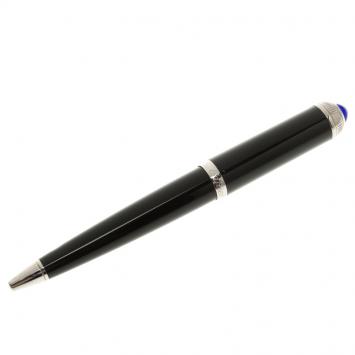 Pre Owned Cartier Roadster De Cartier Black Resin Palladium Finish Ballpoint Pen 