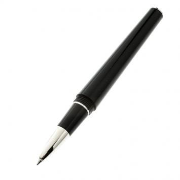 Pre Owned Cartier Santos-Dumont Black Composite Palladium Finish Rollerball Pen