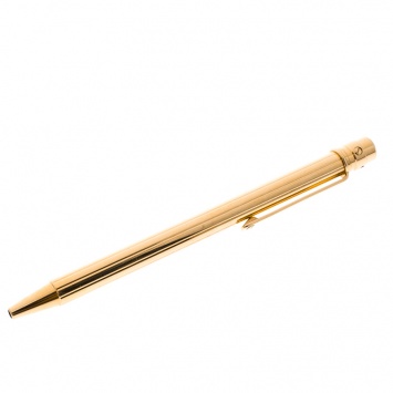 Pre Owned Cartier Santos De Cartier Gold Plated Ballpoint Pen