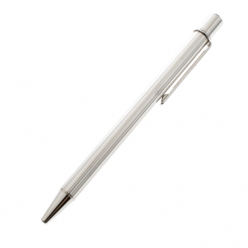 Pre Owned Cartier Textured Silver Tone Ballpoint Pen