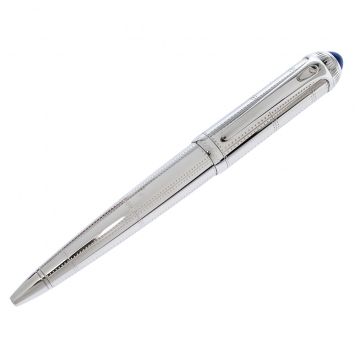 Pre Owned Cartier Transatlantique R de Cartier Rivet Motif Palladium Finish Ballpoint Pen