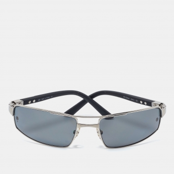 Pre Owned Cartier Silver Tone/Grey Santos Galaxy Rectangle Sunglasses