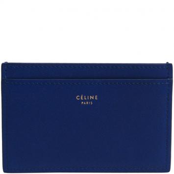 Pre Owned Celine Royal Blue Leather Card Case