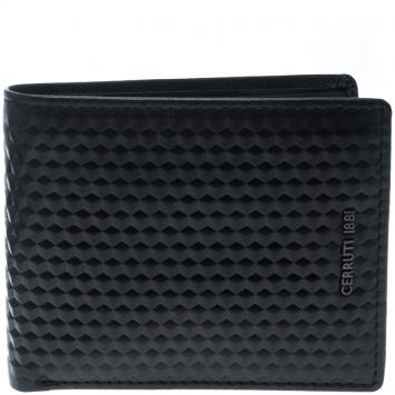 Pre Owned Cerruti 1881 Black Leather Cleveland Bifold Wallet