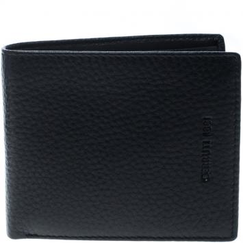 Pre Owned Cerruti 1881 Black Leather Derby Bifold Wallet