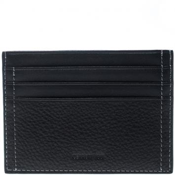Pre Owned Cerruti 1881 Black Leather Montreal 6CC Card Holder
