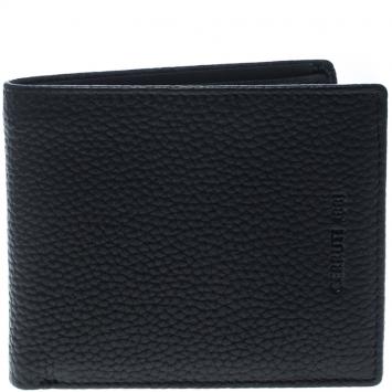 Pre Owned Cerruti 1881 Black Leather Derby Bifold Wallet