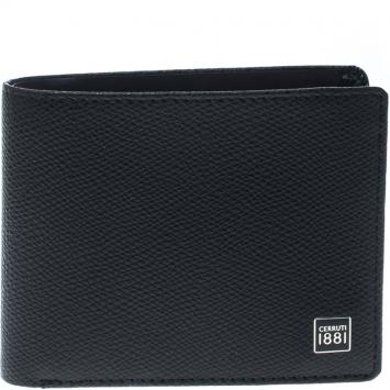 Pre Owned Cerruti 1881 Black Leather Hove Bifold Wallet