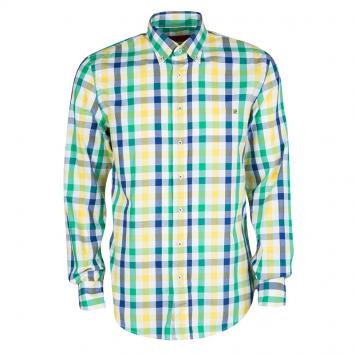 Pre Owned CH Carolina Herrera Checked Cotton Long Sleeve Button Down Shirt L