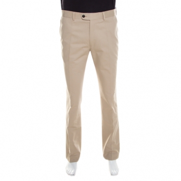 Pre Owned CH Carolina Herrera Beige Cotton Tailored Trousers L