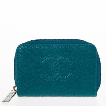 Pre Owned Chanel Caviar Zip Around Coin Purse