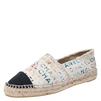 Pre Owned Chanel Multicolor Toile Monogram Canvas Espadrille Size 42