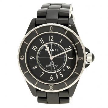 Chanel Black Ceramic J12 Men's Wristwatch 41 mm