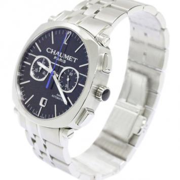 Pre Owned Chaumet Navy Stainless Steel Dandy Chronograph Men's Wristwatch 40MM