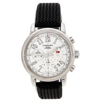 Pre Owned Chopard Silver Stainless Steel Mille Miglia 8511 Men's Wristwatch 42 mm