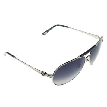 Pre Owned Chopard Blue/Silver SCH870S Aviator Sunglasses