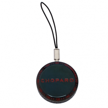 Pre Owned Chopard Black Classic Racing 95016-0030 Black Cord Round Keychain