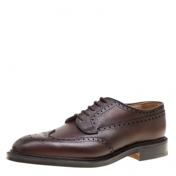 Pre Owned Church's Ebony Brown Brogue Leather Grafton Derby Size 44