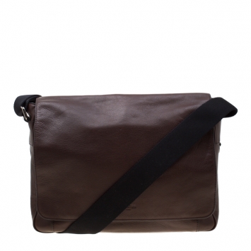 Pre Owned Coach Brown Leather Metropolitan Courier Messenger Bag
