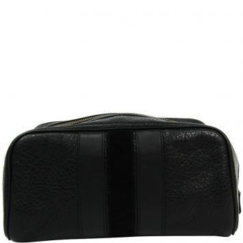 Pre Owned Coach Black Leather Pouch Bag