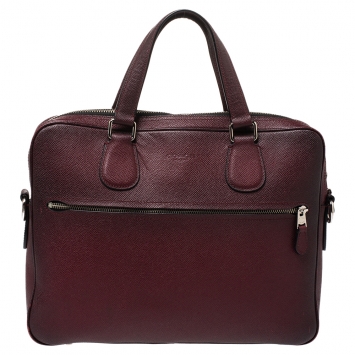 مملوكة مسبقًا Coach Burgundy Ombre Leather Briefcase 