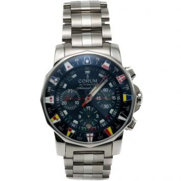 Pre Owned Corum Blue Colomb Admiral'S Cup Navy Limited Edition Of 999 Chronograph Men's Watch 44MM