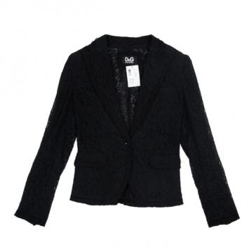 Pre Owned D and G Single Breasted Lace Jacket S
