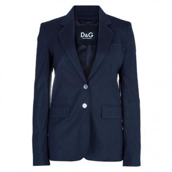 Pre Owned D and G Pinstriped Tailored Blazer S