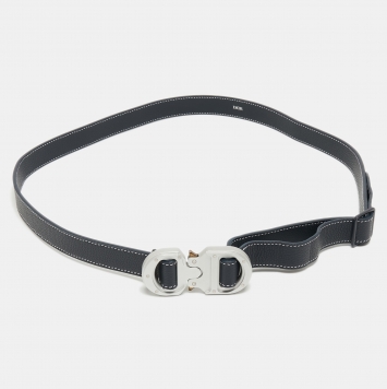 Pre Owned Dior Homme Navy Blue Leather Alyx Lock Buckle Belt 120CM