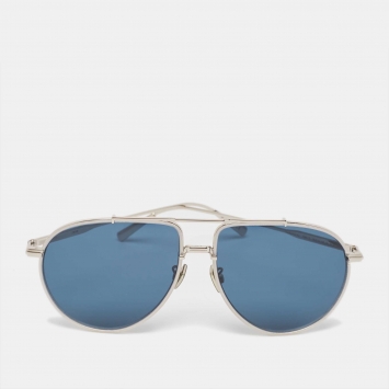 Pre Owned Dior Silver/Black DiorBlackSuit Aviator Sunglasses