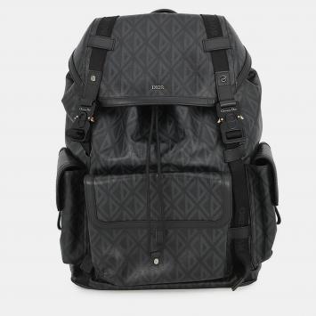 Pre Owned Dior Cd Diamond Hit The Road Backpack Black PVC Leather