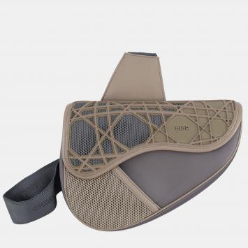 مملوكة مسبقًا Dior Saddle Nylon Mesh Rubber Crossbody Bag